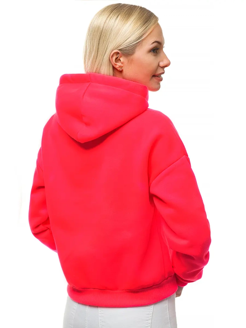 Bluza z kapturem damska różowo-neonowa OZONEE O/12102