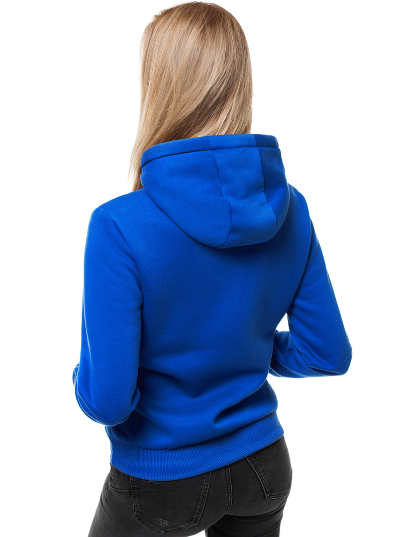 Bluza z kapturem damska kobaltowa OZONEE JS/W02