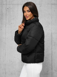 Kurtka zimowa damska pikowana czarna OZONEE JS/16M9187/392