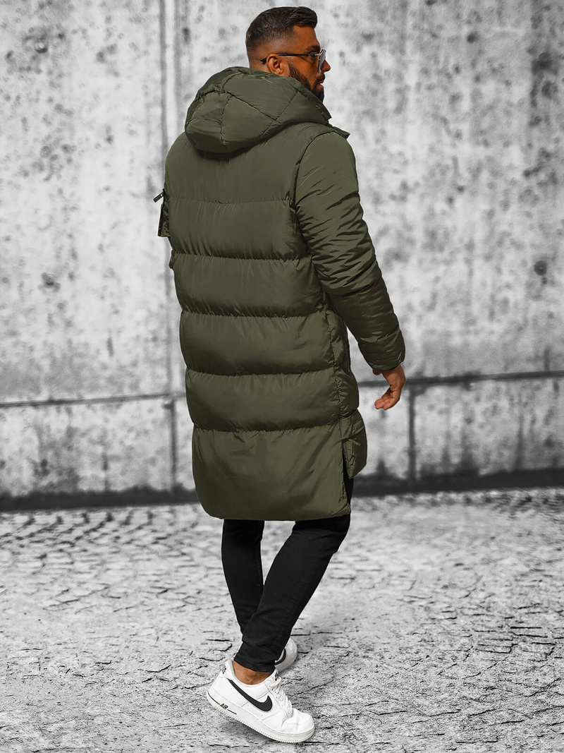 Kurtka zimowa męska pikowana zielona OZONEE O/M799