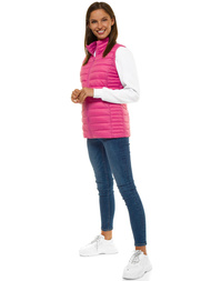 Kamizelka damska pikowana jasno-różowa OZONEE JS/M23038/42