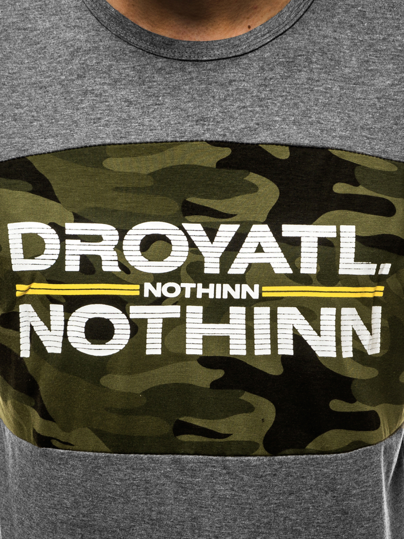 T-Shirt męski grafitowy OZONEE JS/SS10976