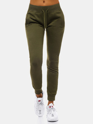 Spodnie dresowe damskie khaki OZONEE JS/CK01