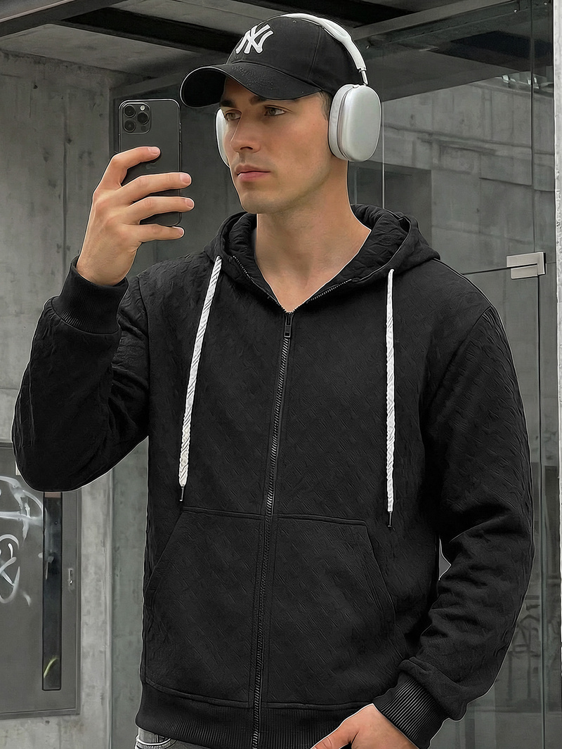 Чоловічий світшот чорний OZONEE O/G3066