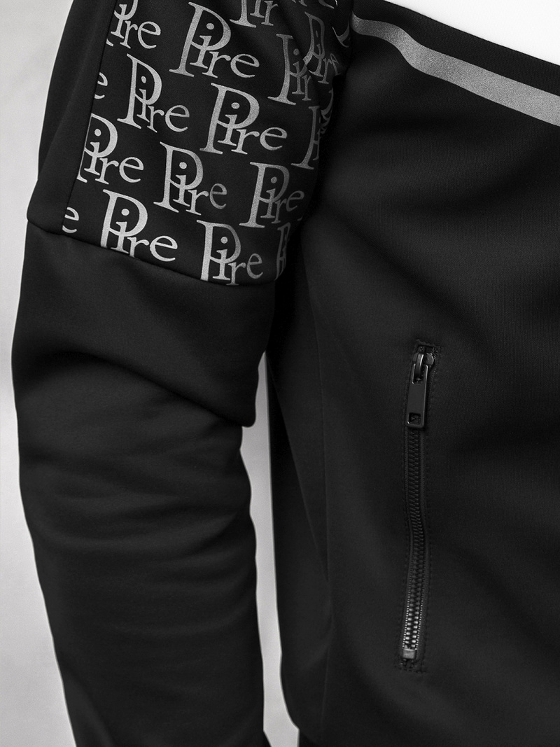 Komplet dresowy męski czarny OZONEE O/HM707Z