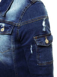 Kurtka męska jeans ciemno-niebieska OZONEE G/474K