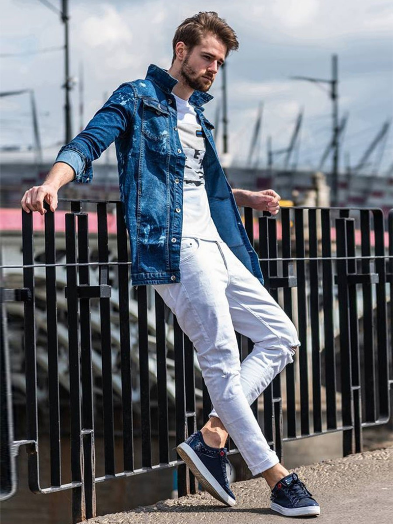 OZONEE B/8021 Штани чоловічі Бiлi