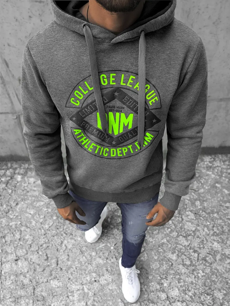 Bluza z kapturem męska grafitowa OZONEE JS/Y10065