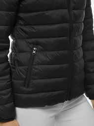 Kurtka przejściowa damska pikowana czarna OZONEE JS/M20311/392