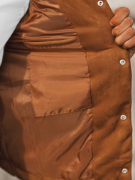 Kamizelka męska pikowana jasno-camelowa OZONEE DE/2094