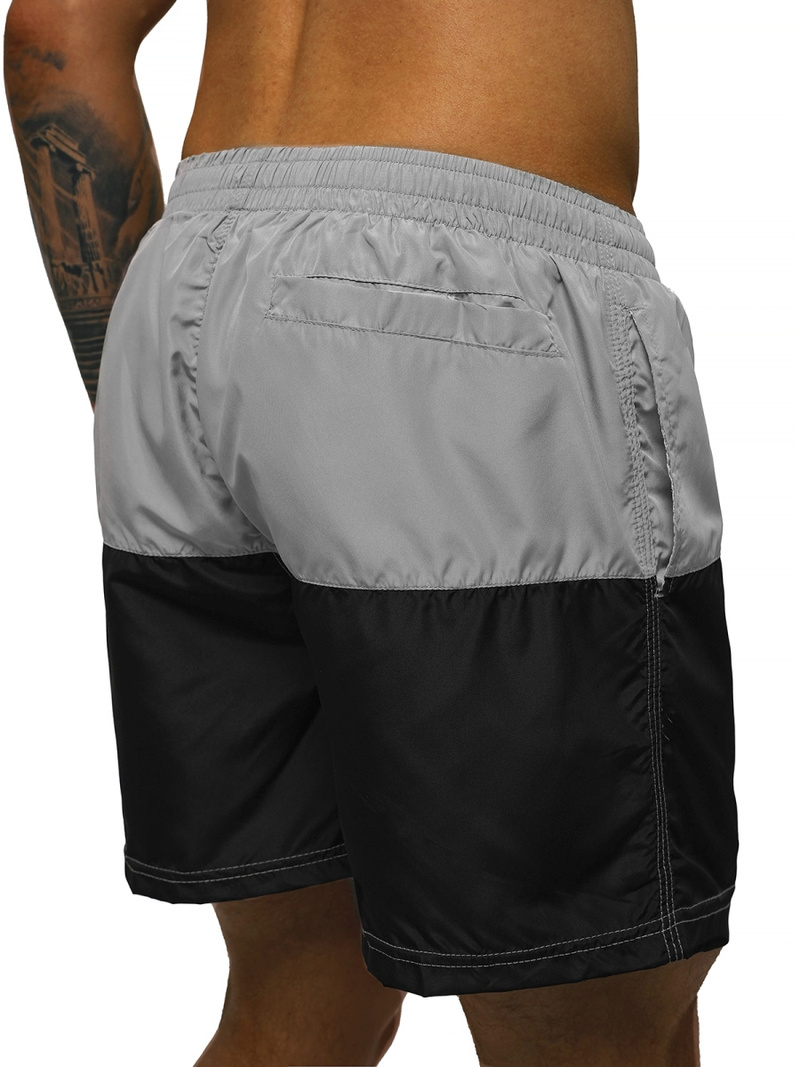 Spodenki kąpielowe męskie szaro-czarne OZONEE JS/HM065