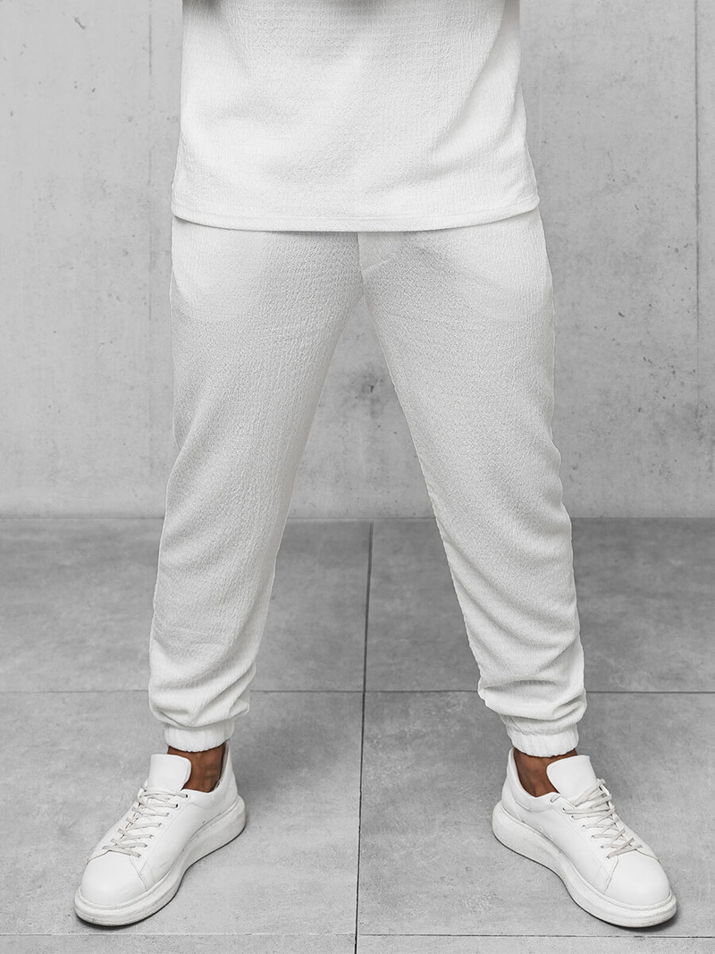 Spodnie dresowe męskie białe OZONEE O/K960SP