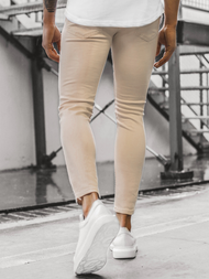 Штани джинсові чоловічі Бежевi/B OZONEE DP/583