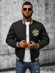 Kurtka męska bomberka czarna OZONEE JS/84M3026/392