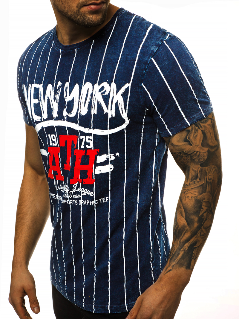 T-Shirt męski granatowy OZONEE HFM/017