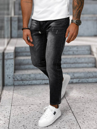 Spodnie jeansowe męskie slim fit czarne OZONEE NB/MP0063/1N