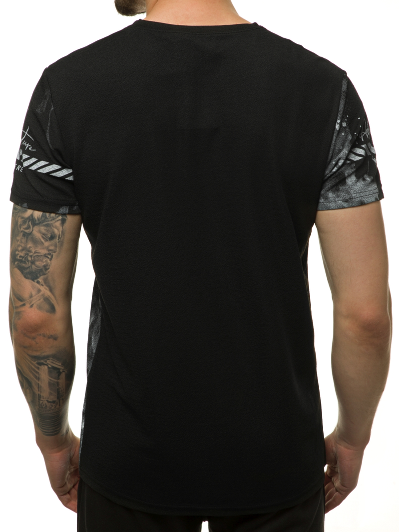 T-Shirt męski czarny OZONEE JS/SS11003