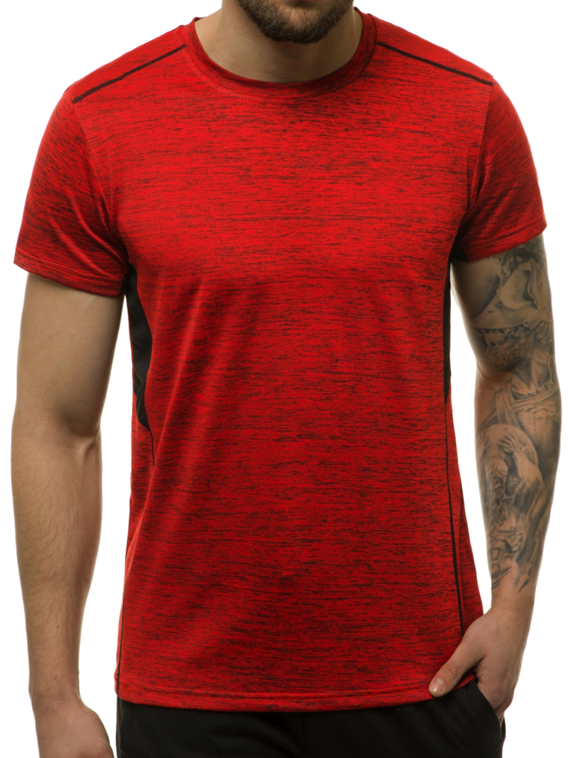 T-Shirt męski czerwony OZONEE JS/KS2102