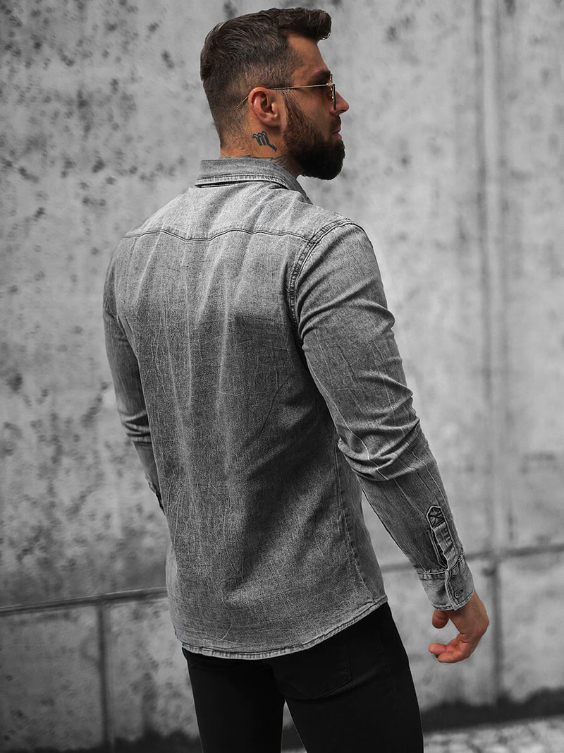 Чоловіча джинсова сорочка ciра OZONEE NB/MC710G