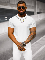 T-shirt męski slim fit biały OZONEE NB/MT3051Z