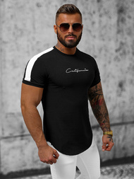 T-shirt męski czarny OZONEE O/P1267
