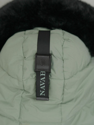 Kurtka zimowa damska długa pikowana miętowa OZONEE O/W377