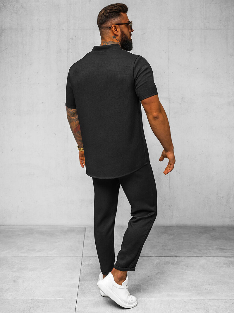 Spodnie męskie chino czarne OZONEE O/K971SP