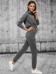 Жіночий спортивний костюм з двох частин Темно-Сiрий OZONEE O/12108