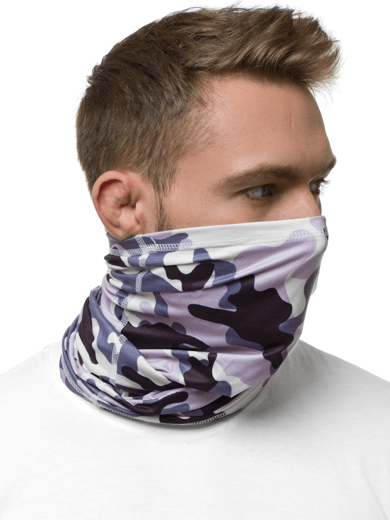 Димохідна хустка фіолетовий камуфляж OZONEE JS/YW05027