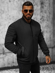 Kurtka męska bomberka czarna OZONEE JS/84M3007/392