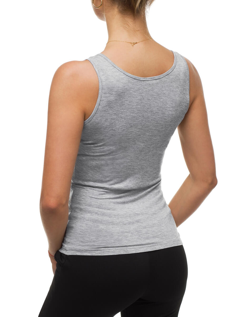 T-Shirt bez rękawów damski szary OZONEE BT/71592A