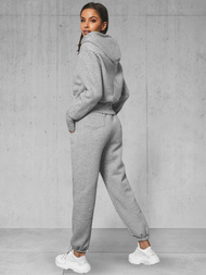 Жіночий спортивний костюм з двох частин Сiрий OZONEE JS/8C79/2