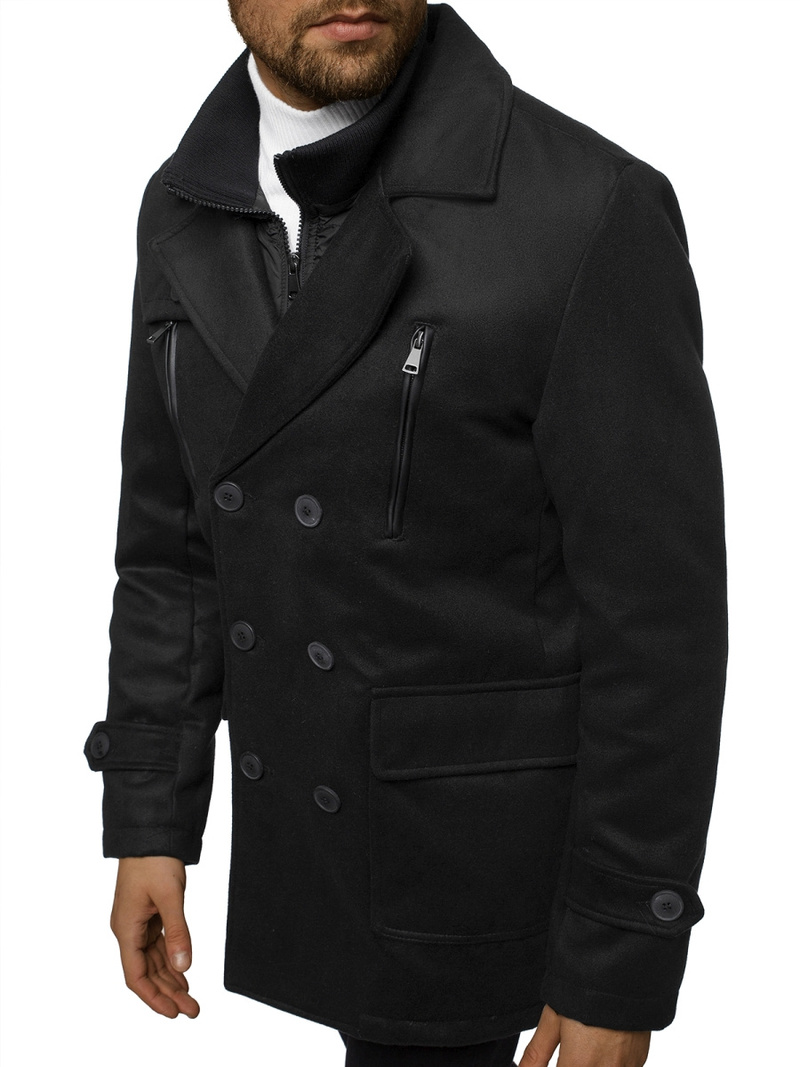 Пальто чоловіче Чорний OZONEE JS/79M3143