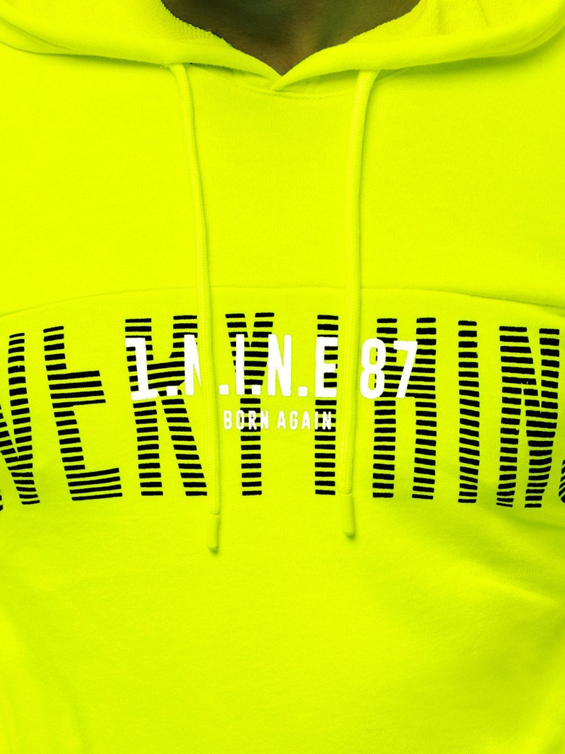 Толстовка з капюшоном чоловіча Жовта-неон OZONEE MACH/3123