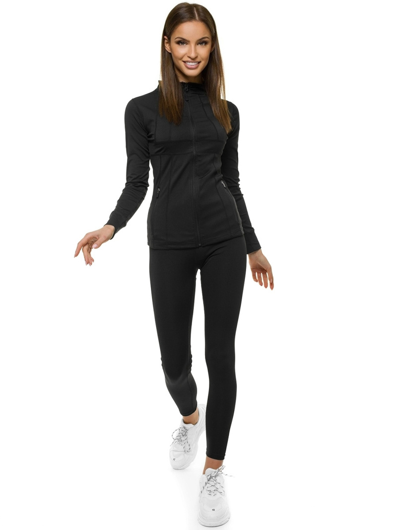 Bluza damska rozpinana czarna OZONEE JS/HD151/1