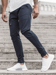 Spodnie męskie joggery granatowe OZONEE A/1003