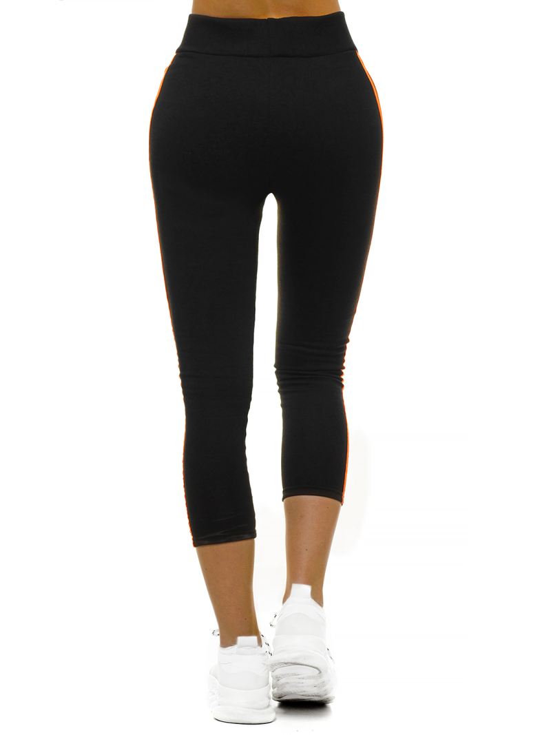 Legginsy damskie czarno-pomarańczowe OZONEE JS/YW06040/1/29
