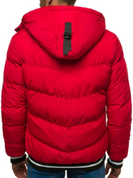 Kurtka zimowa męska pikowana czerwona OZONEE N/6902/3