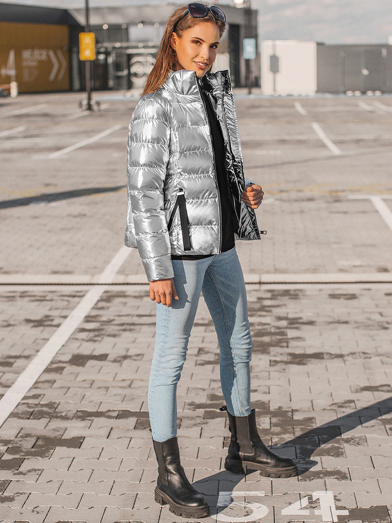 Куртка жіноча срібляста OZONEE JS/M23061/6Z