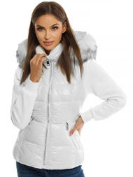 Стьобаний жіночий жилет біла OZONEE O/DK027/10