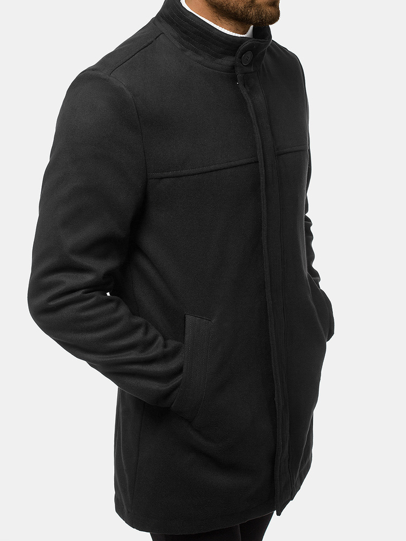 Płaszcz męski czarny OZONEE JS/79M3132Z