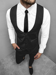 Чоловічий комплект - жилетка та штани чінос Чорний OZONEE DJ/5551