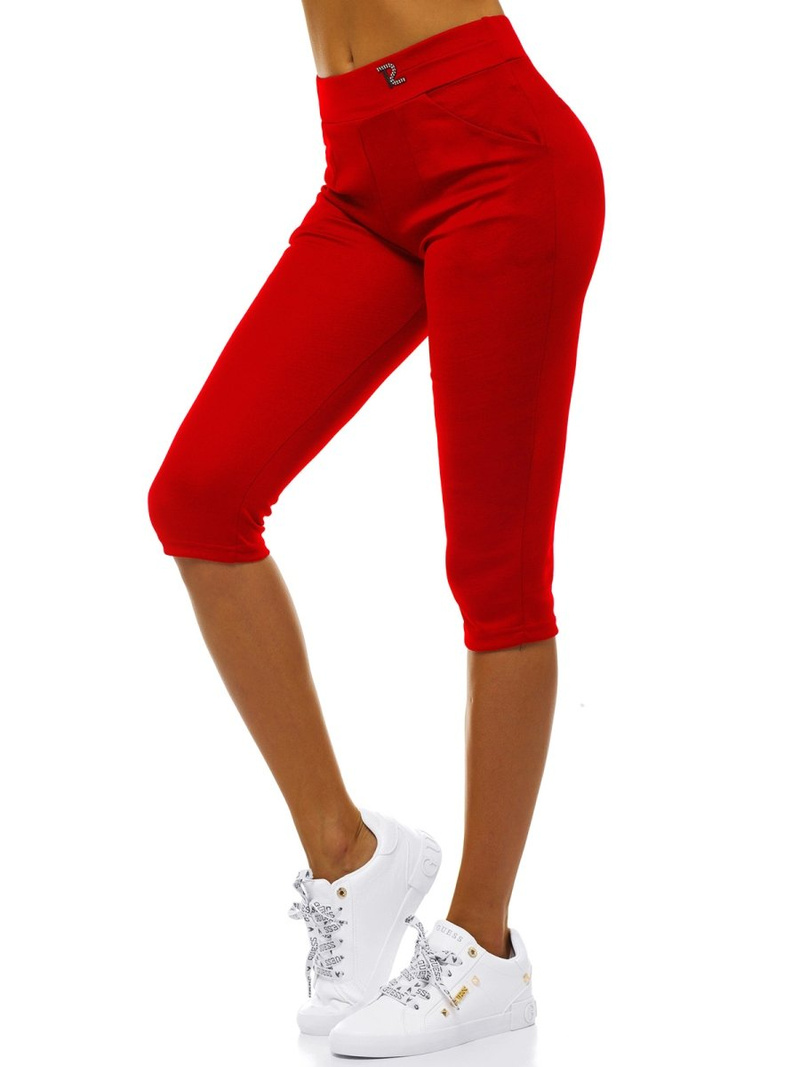 Legginsy krótkie damskie czerwone OZONEE JS/1027/A5