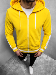 Bluza z kapturem męska żólta OZONEE A/1009Z