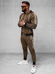 Спортивний костюм чоловічій Темно-Бежевi OZONEE O/FF5053AB