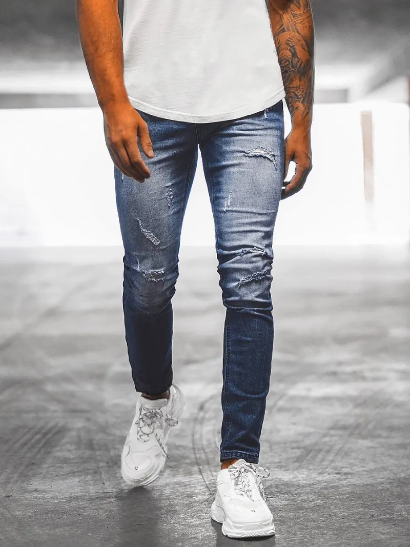 Spodnie jeansowe męskie niebieskie OZONEE NB/MP0054B