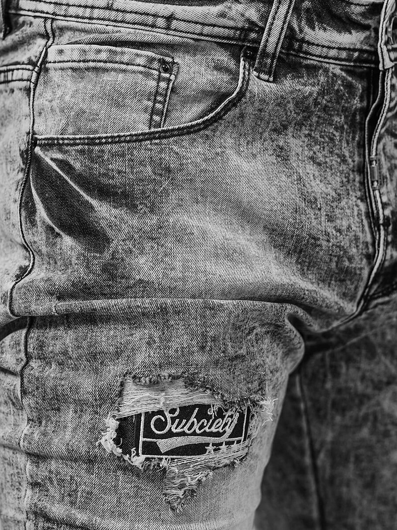 Spodnie jeansowe męskie czarne OZONEE NB/MP0162N