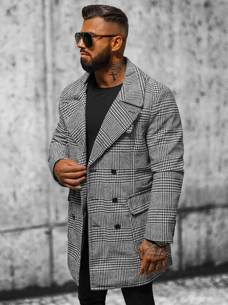 Пальто чоловіче Чорно-Бiлий OZONEE JS/JP1192Z