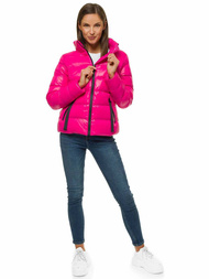 Kurtka pikowana damska różowa OZONEE JS/M23061/1