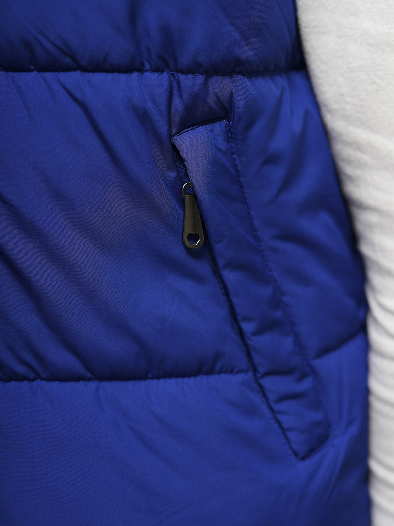 Стьобаний жіночий жилет cиня OZONEE JS/16M9112/184